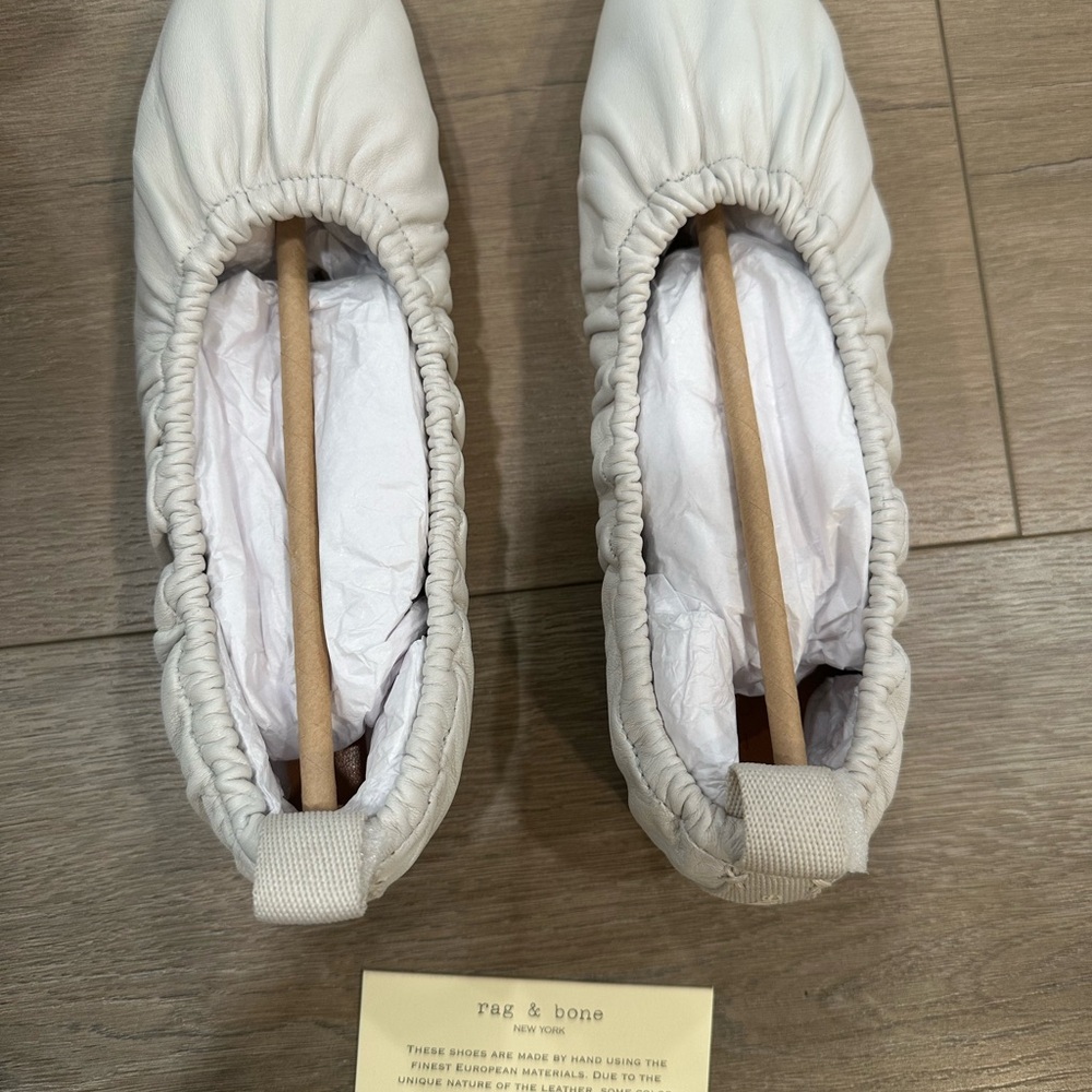 Rag & Bone White Ballet Flats